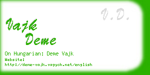 vajk deme business card
